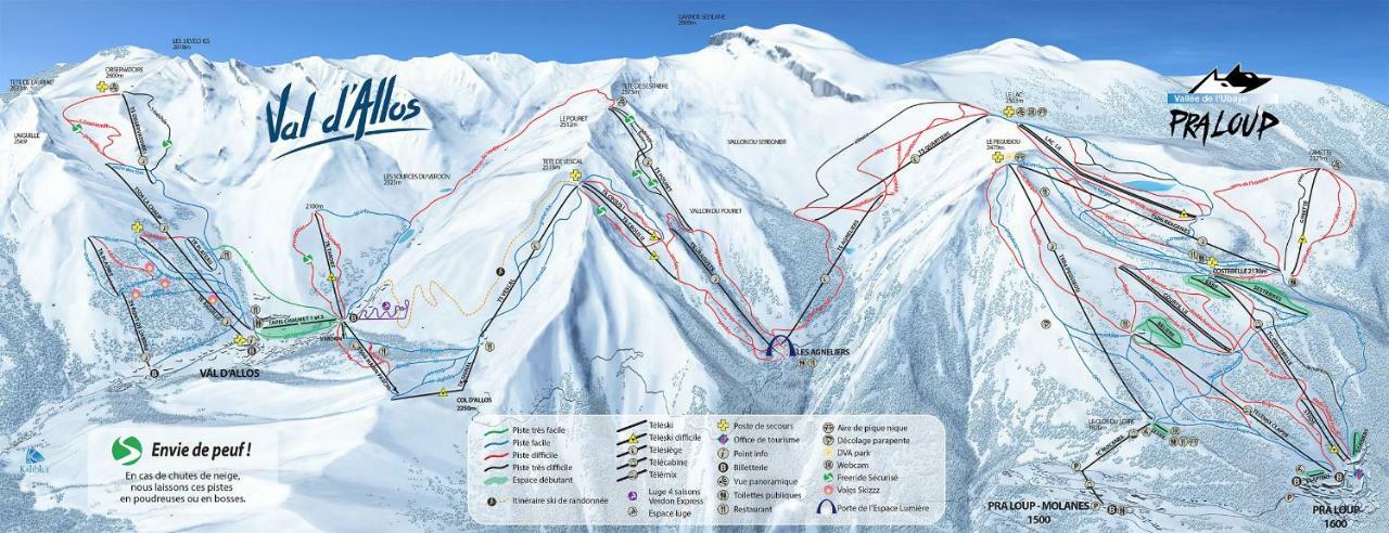 Studio chaleureux à la Foux D’Allos Esterno foto